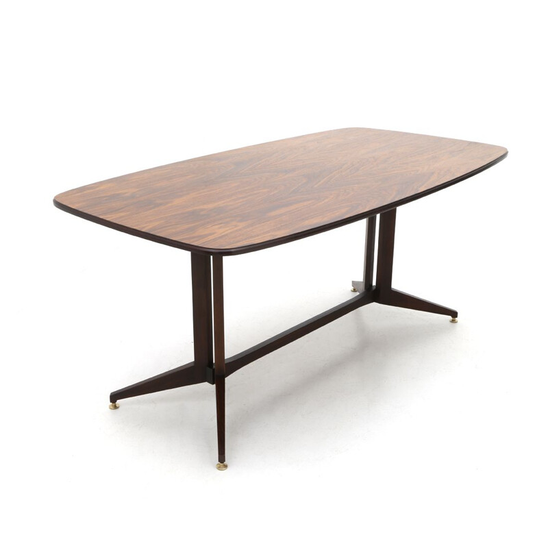 Vintage rectangular wooden table, Italy 1960