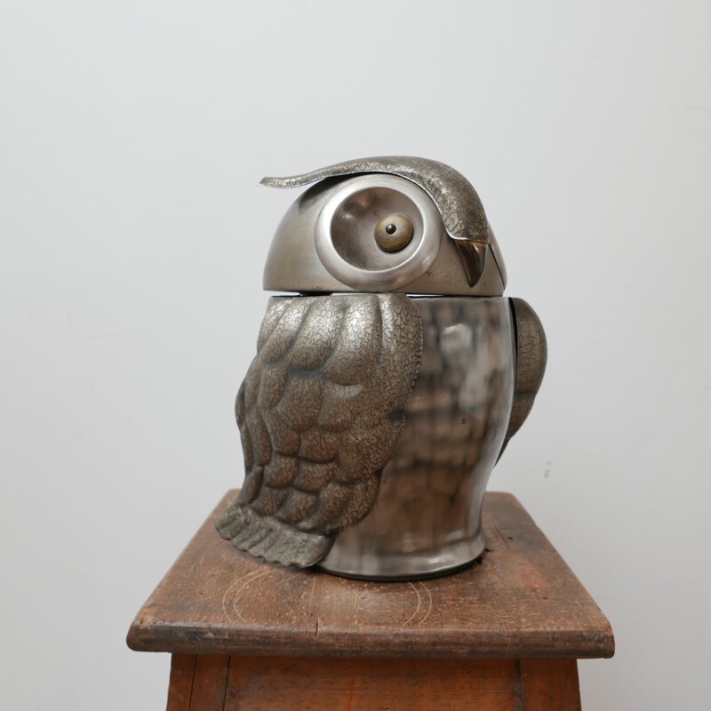 Vintage owl ice bucket 1970