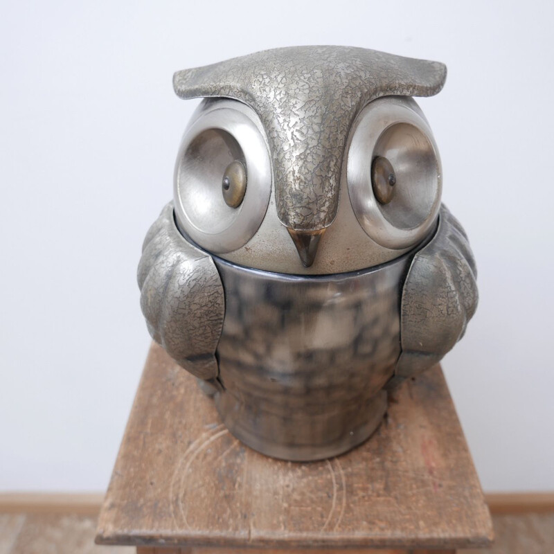 Vintage owl ice bucket 1970