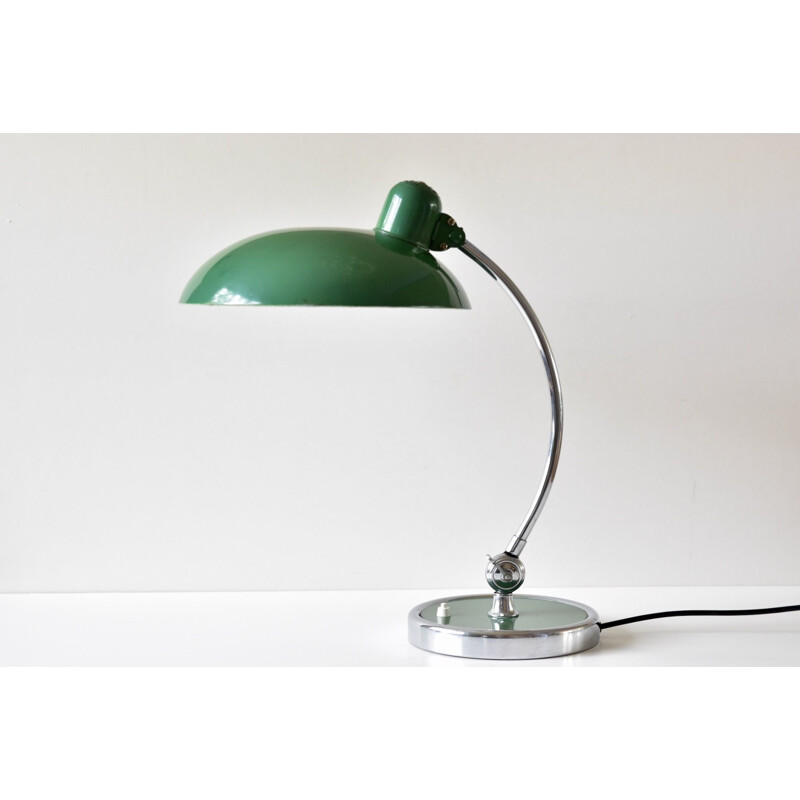 Vintage green model 6631 table lamp by Christian Dell for Kaiser Idell, Germany