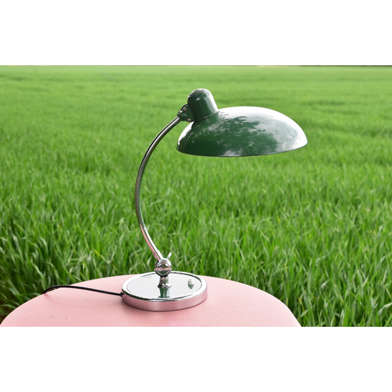 Vintage green model 6631 table lamp by Christian Dell for Kaiser Idell, Germany