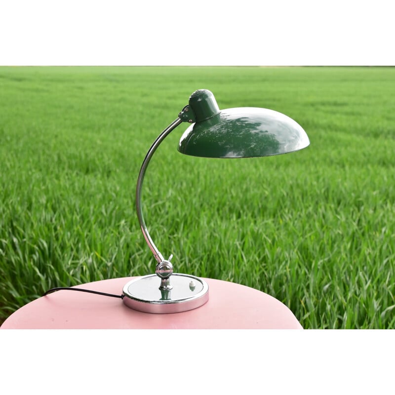Vintage green model 6631 table lamp by Christian Dell for Kaiser Idell, Germany