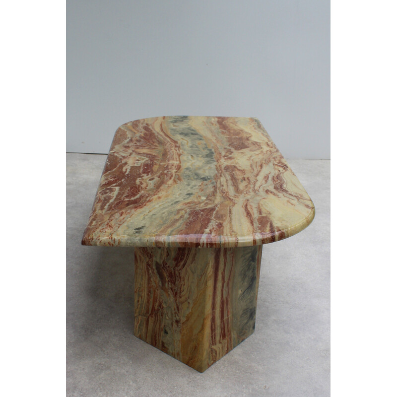 Vintage Coffee table in marble multicolored Italy 1970s