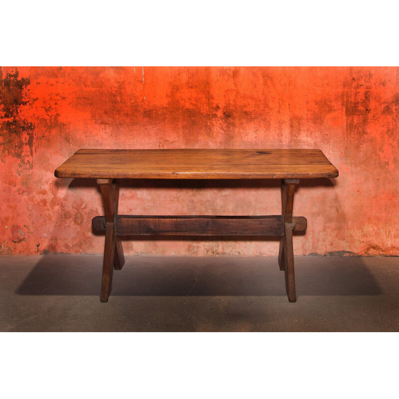 Set of vintage table  monastery  in solid oak