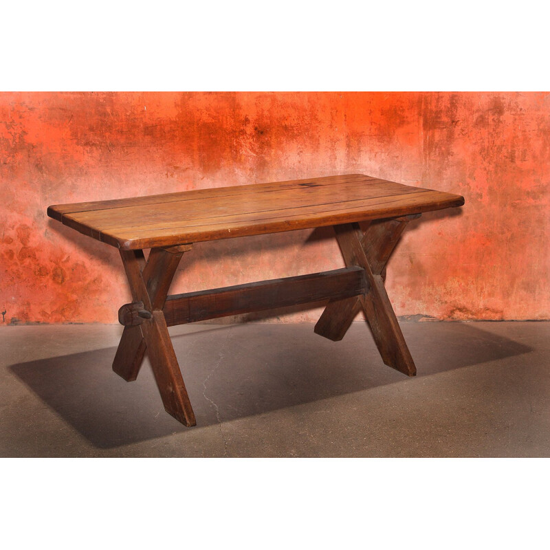 Set of vintage table  monastery  in solid oak