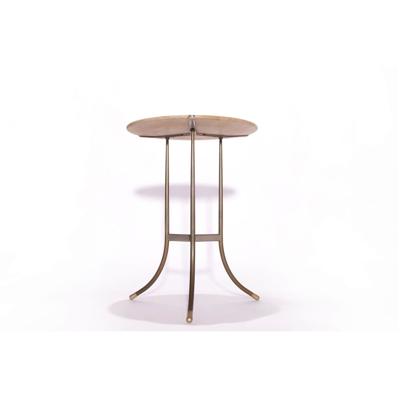 Vintage bronze side table Cedric Hartman USA 1970s