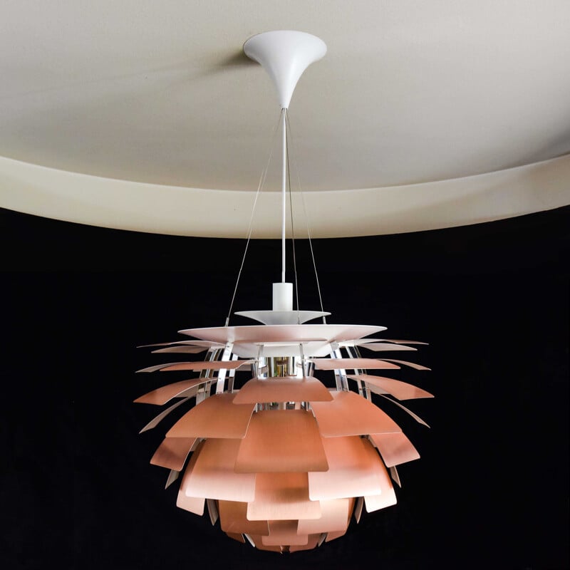 Lampe vintage en cuivre par Poul Henningsen 1958