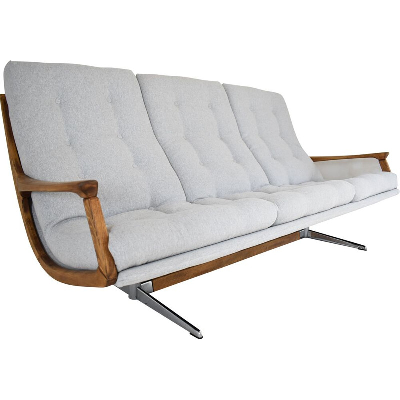 Vintage sofa combined with teak wood