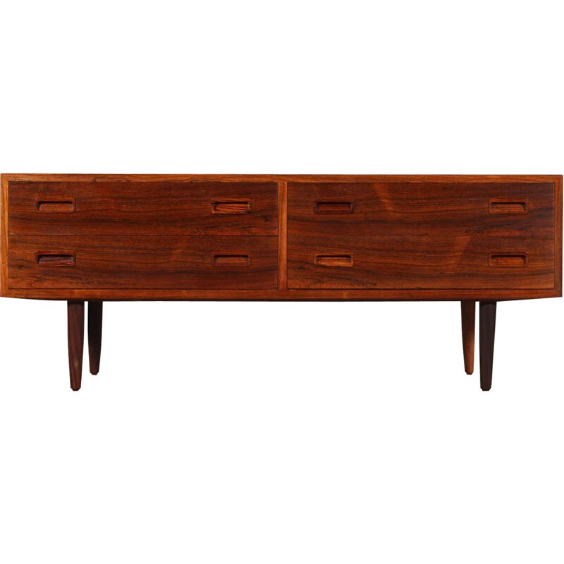 Vintage low sideboard in rosewood Denmark 1970s