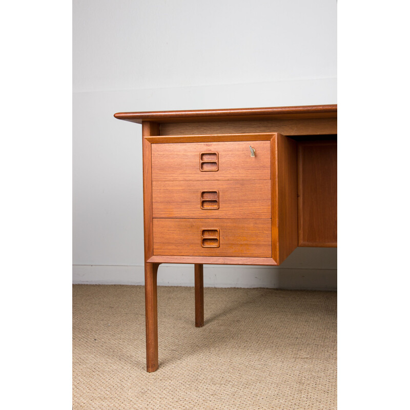 Vintage double sided teak desk by Arne Vodder Denmark 1960s