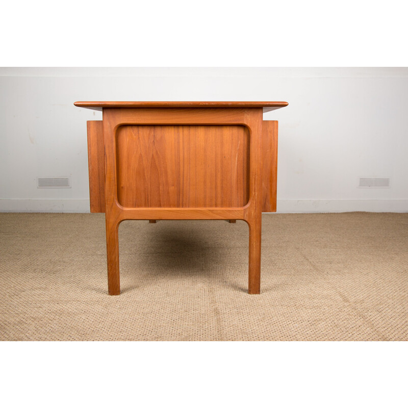 Vintage double sided teak desk by Arne Vodder Denmark 1960s