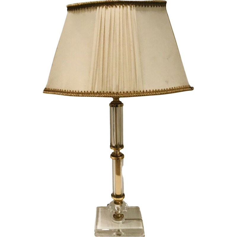  Vintage crystal table lamp 1970s