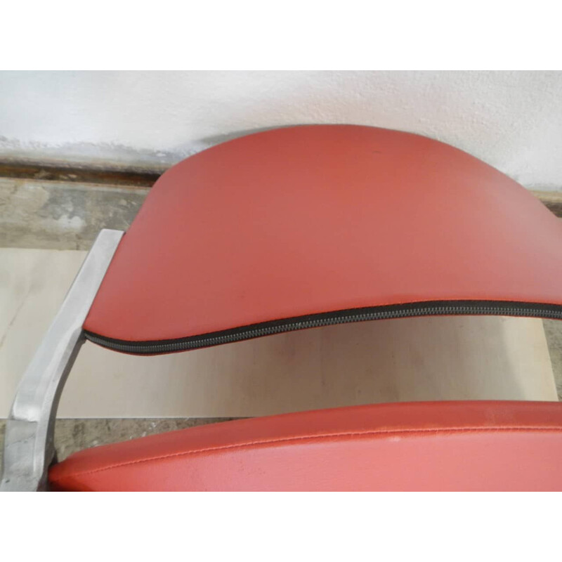 Juego de 4 sillas de oficina vintage de Giancarlo Pirelli para Anonima CastelliItalia