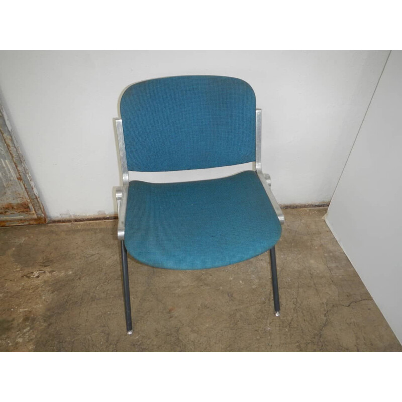 Vintage office chair iron and fabric