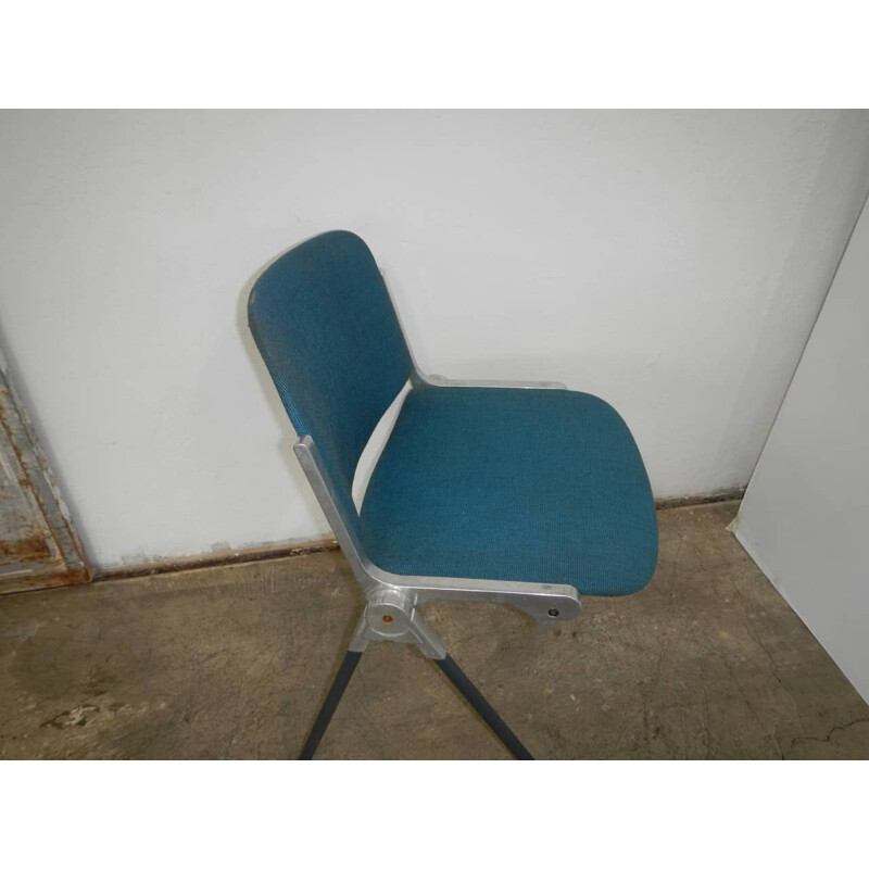 Vintage office chair iron and fabric