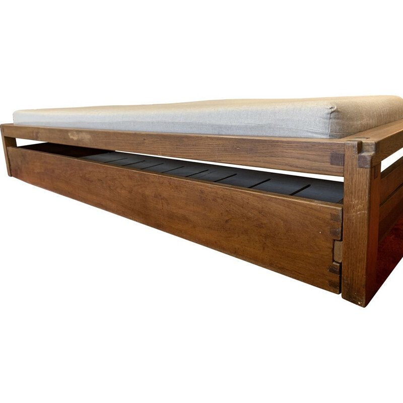 Vintage L03 bench bed by Pierre Chapo
