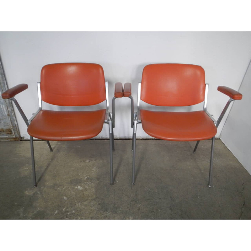 Vintage office chairs by Giancarlo Piretti for Anonima Castelli Italy