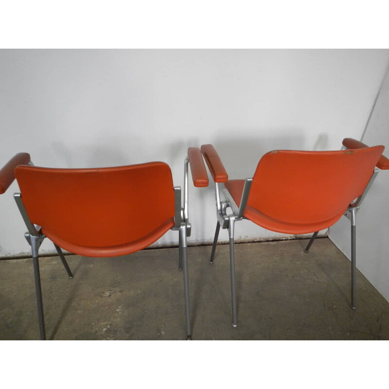 Cadeiras de escritório Vintage de Giancarlo Piretti para Anonima Castelli Itália