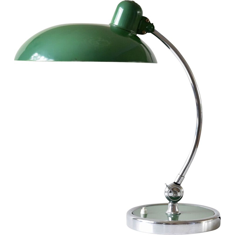 Vintage green model 6631 table lamp by Christian Dell for Kaiser Idell, Germany