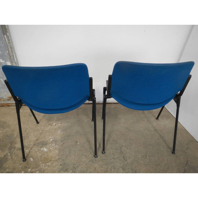 Par de sillas vintage Piretti Blu 1990