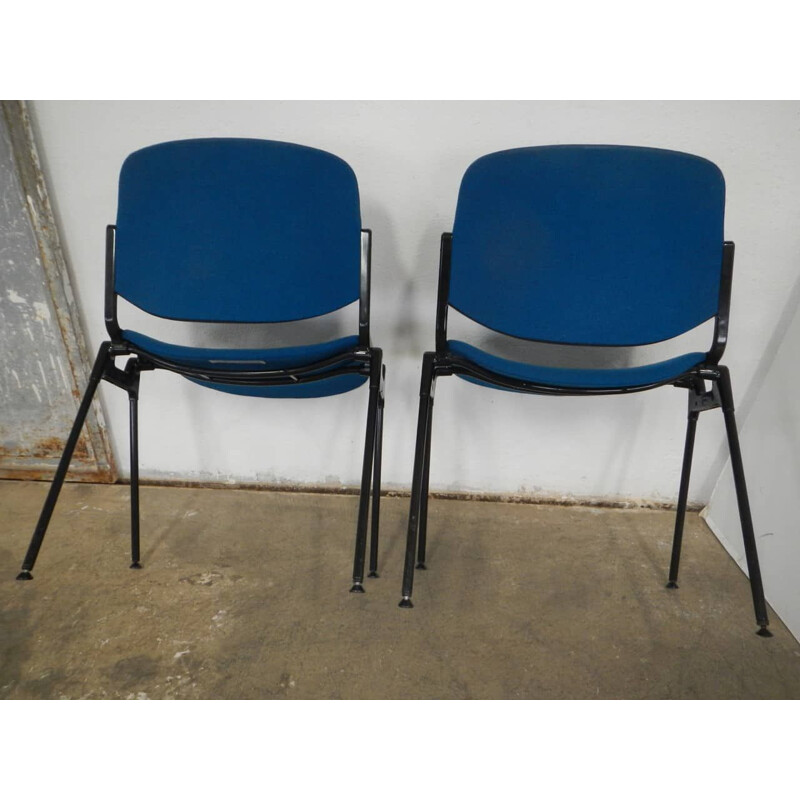 Pair of vintage chairs Piretti Blu 1990s