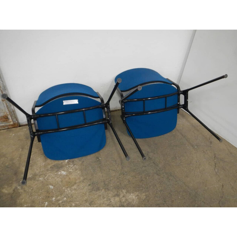 Pair of vintage chairs Piretti Blu 1990s