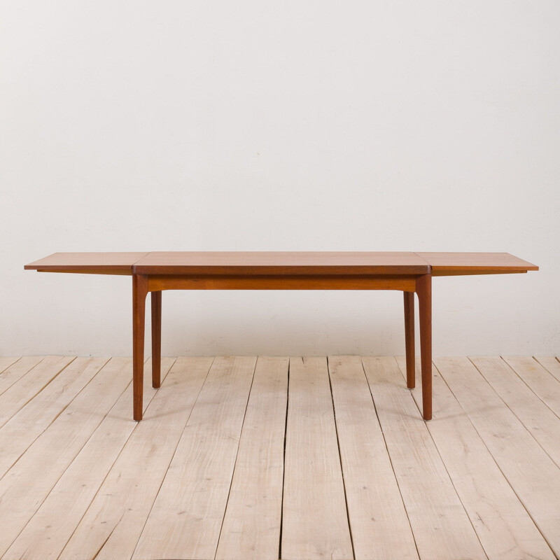  Vintage teak extension table by Henning Kjaernulf Denmark 1960s