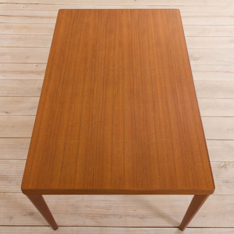  Vintage teak extension table by Henning Kjaernulf Denmark 1960s