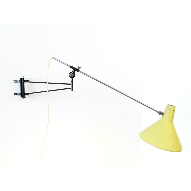 Artimeta Soest yellow wall lamp, Floris FIEDELDJI - 1950s