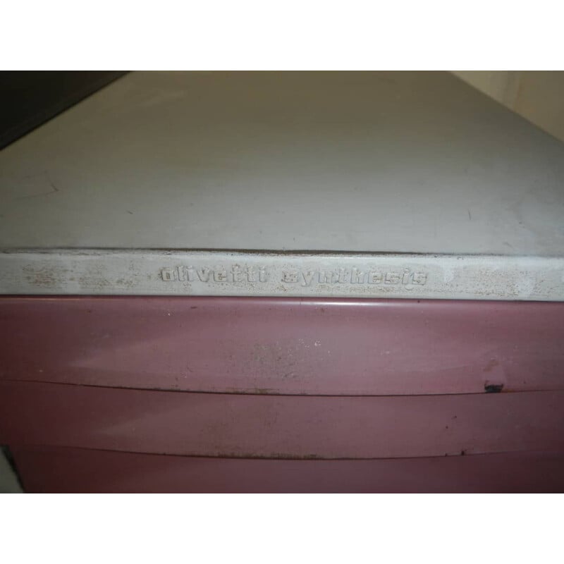 Mesa de mecanografía vintage de hierro y caucho