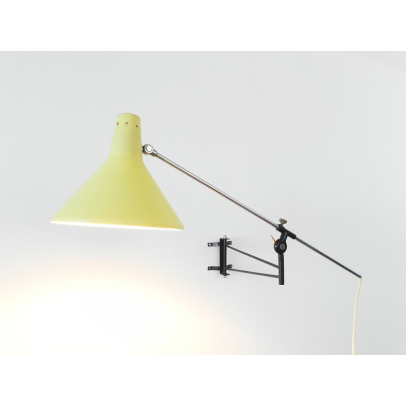 Artimeta Soest yellow wall lamp, Floris FIEDELDJI - 1950s