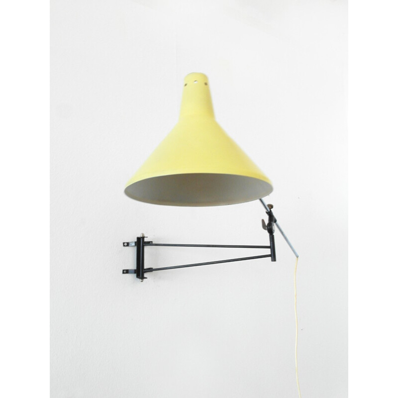 Artimeta Soest yellow wall lamp, Floris FIEDELDJI - 1950s