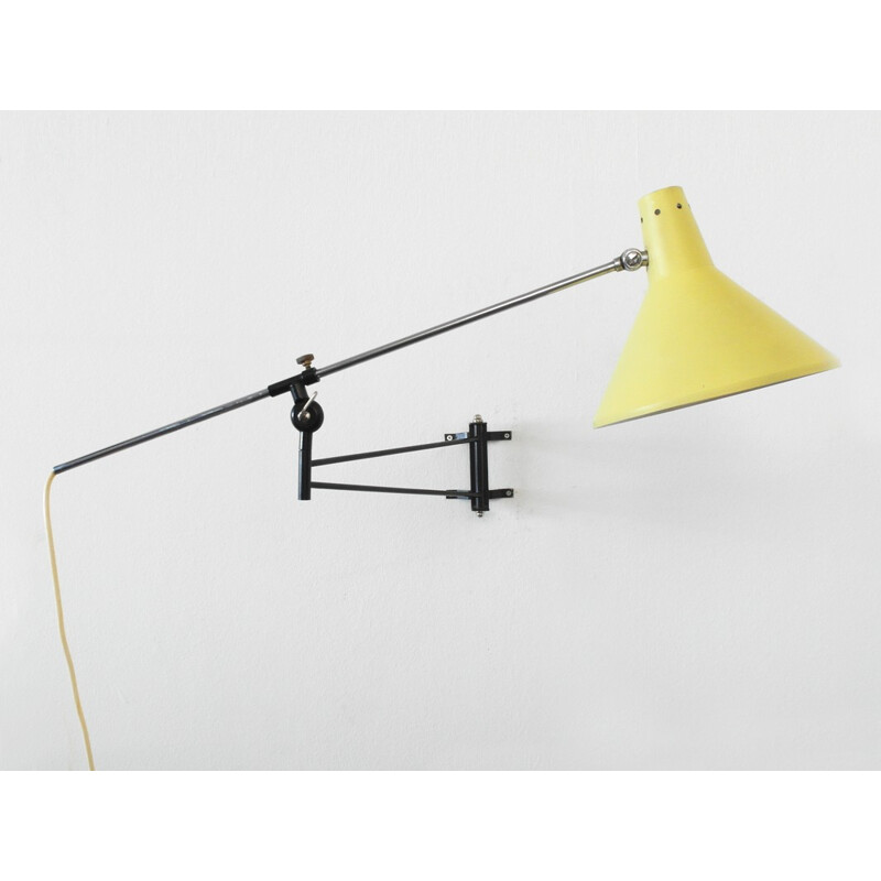 Artimeta Soest yellow wall lamp, Floris FIEDELDJI - 1950s