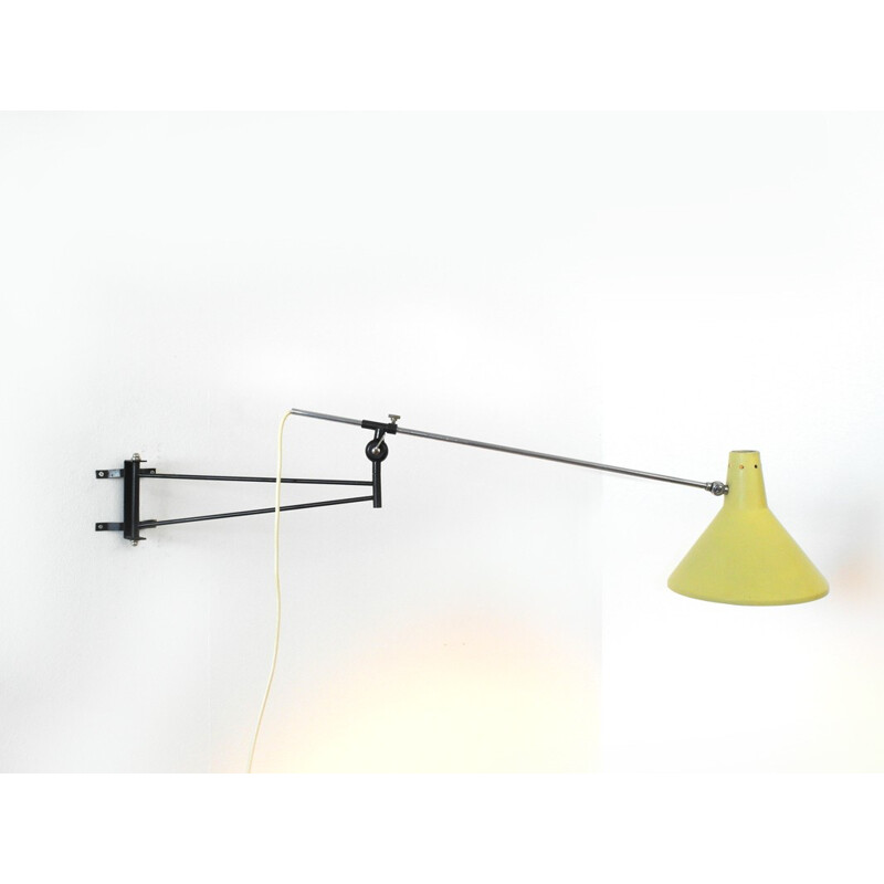 Artimeta Soest yellow wall lamp, Floris FIEDELDJI - 1950s