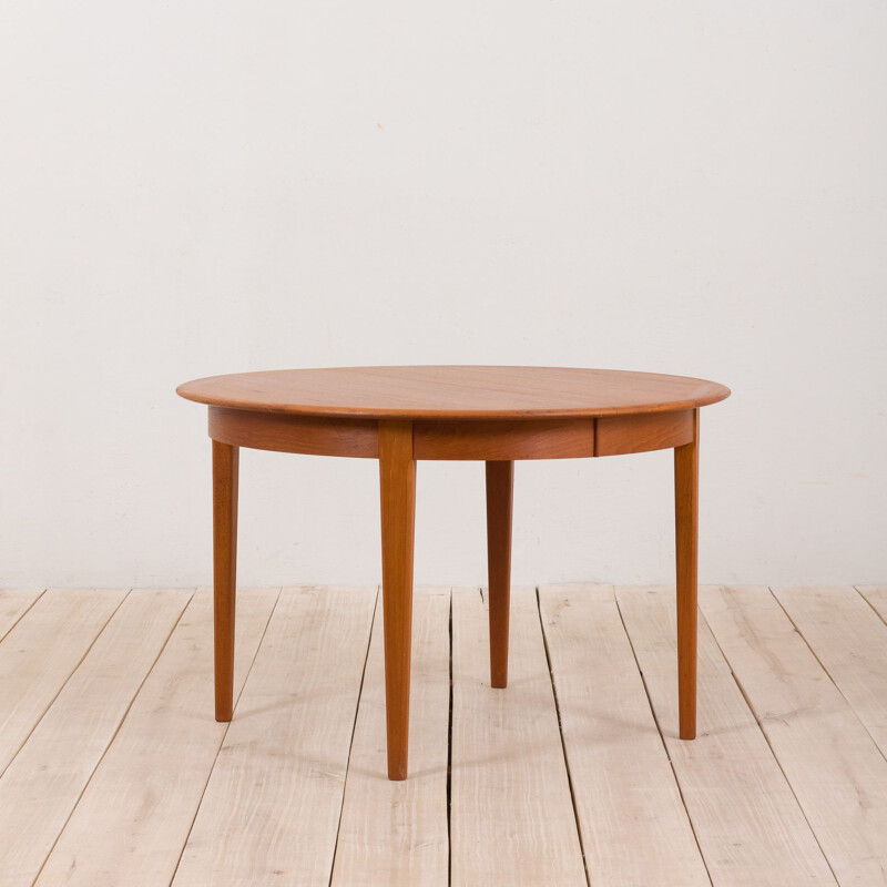 Vintage extension table round  teak  1960s