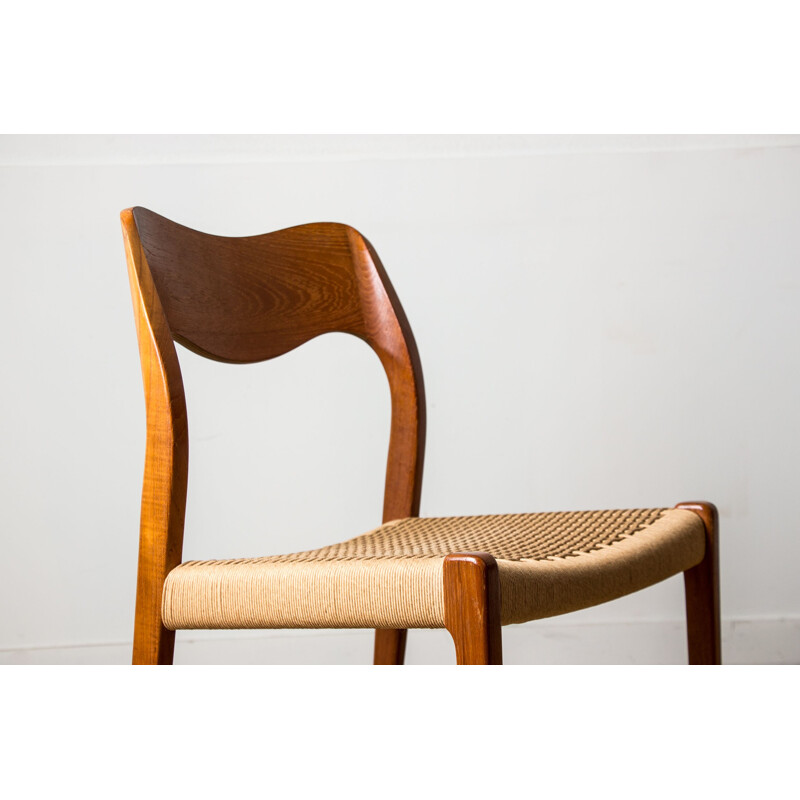 Set of 4 teak chairs Denmark 1971s