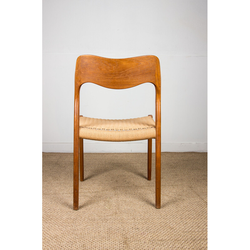 Set of 4 teak chairs Denmark 1971s