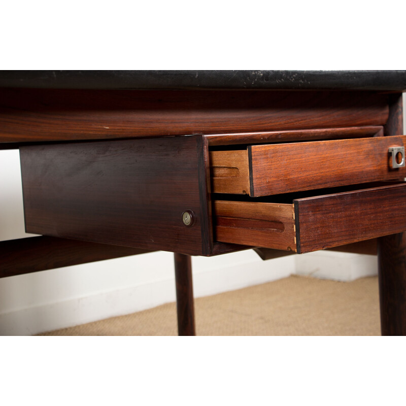 Vintage large rosewood desk Arne Vodder Denmark 1960