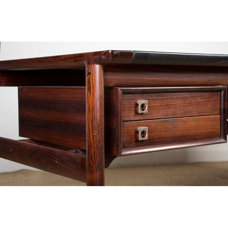 Vintage large rosewood desk Arne Vodder Denmark 1960