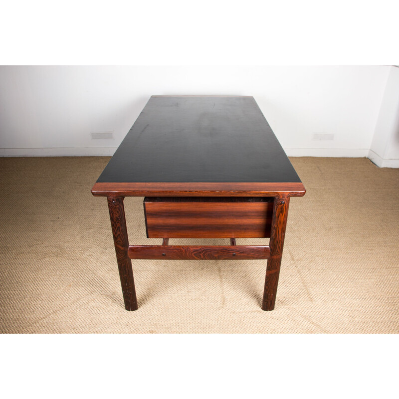 Vintage large rosewood desk Arne Vodder Denmark 1960