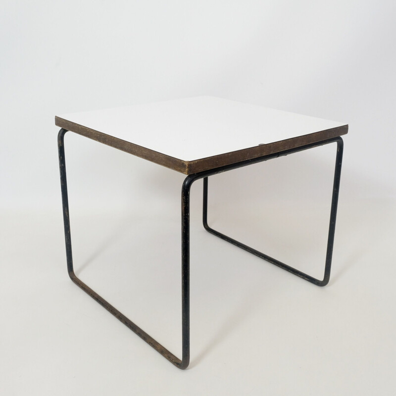 Vintage white side table Pierre Guariche 1955s