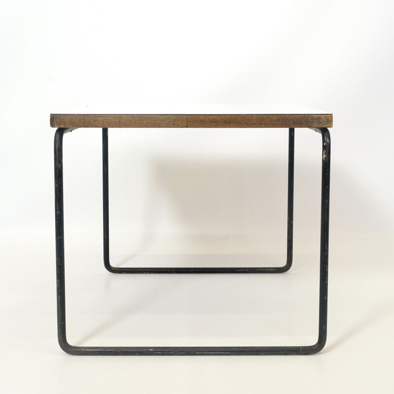 Vintage white side table Pierre Guariche 1955s