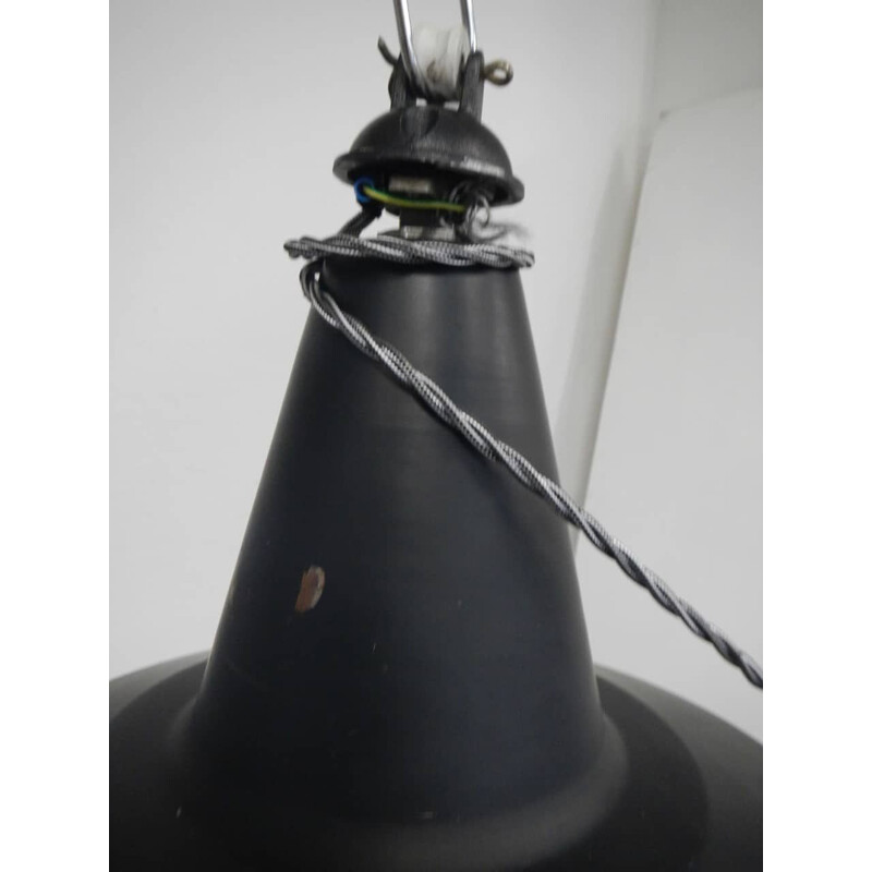 Vintage black industrial ceramic lamp