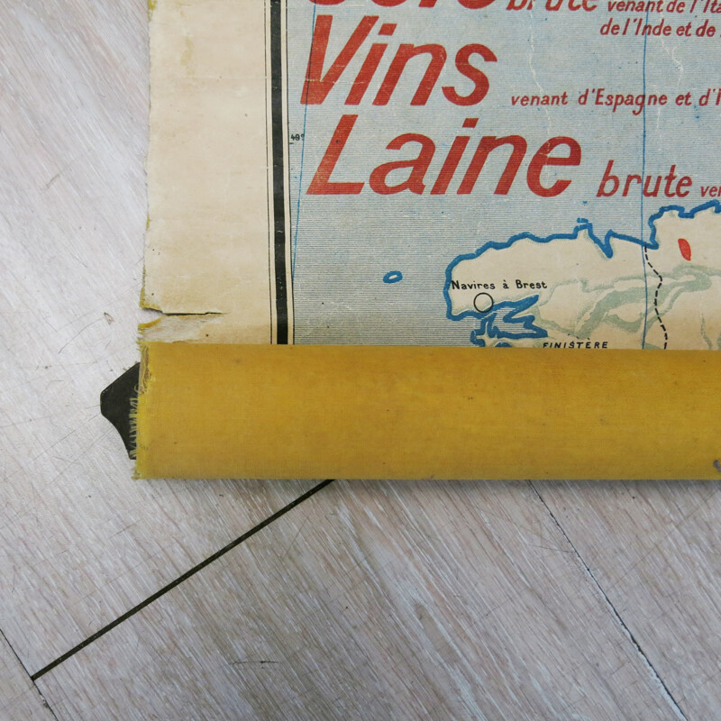 School Map nr 8 from Librairie Armand Colin - 1930s