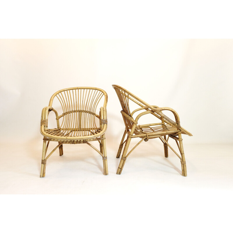 Vintage rattan armchair 1970s