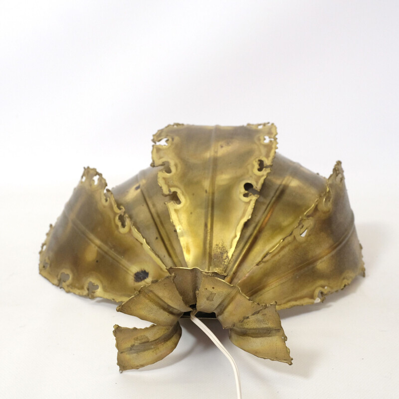 Vintage brass wall lamp 1960s