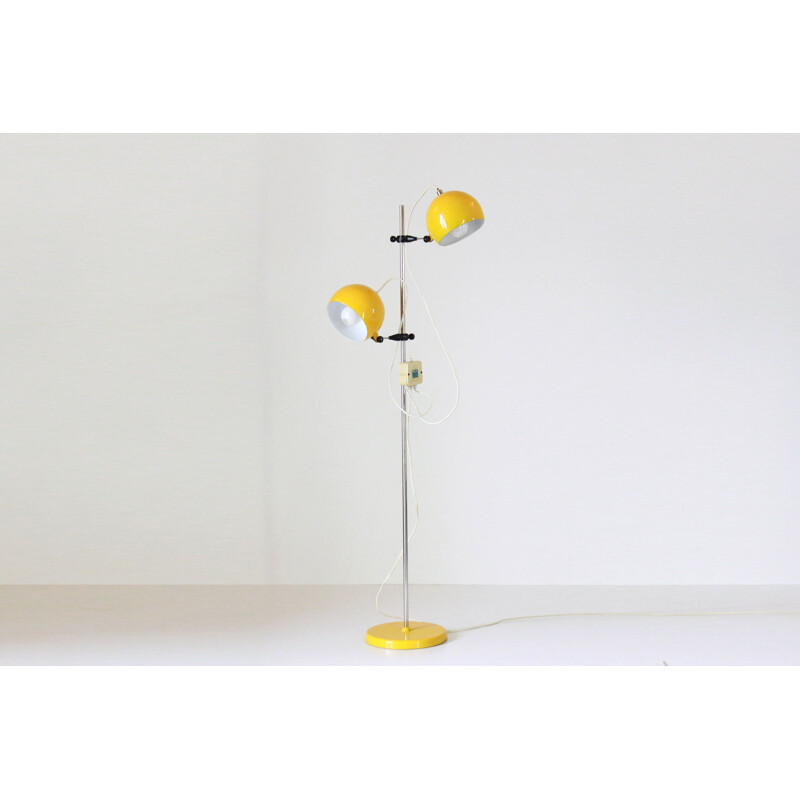 Vintage yellow floor lamp by Reggiani 1960s