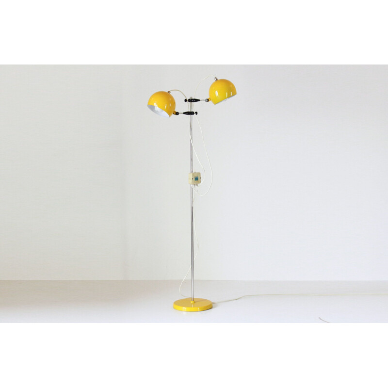 Vintage yellow floor lamp by Reggiani 1960s