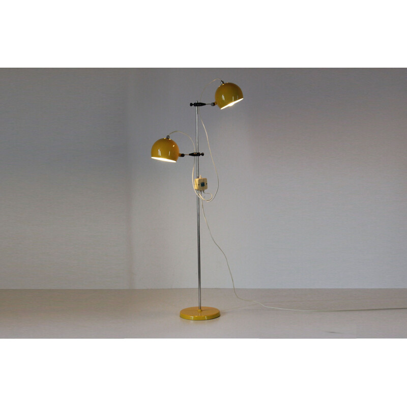 Vintage yellow floor lamp by Reggiani 1960s