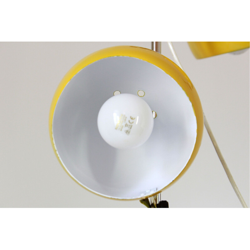 Lampadaire vintage jaune par Reggiani 1960